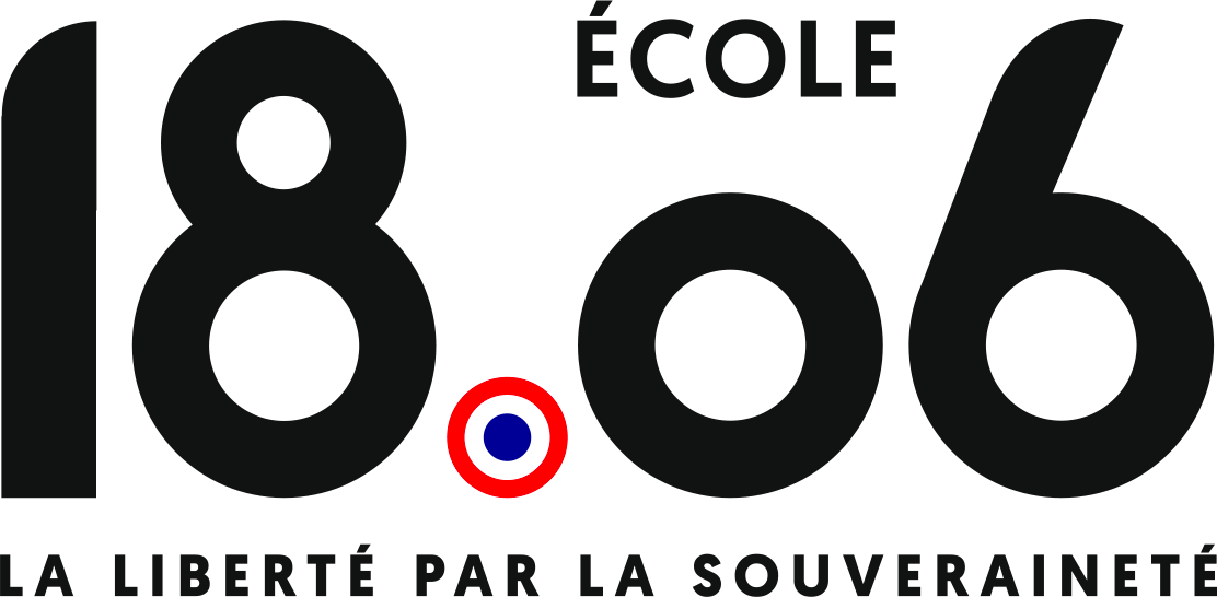 Logo de l'École 18.06 avec slogan